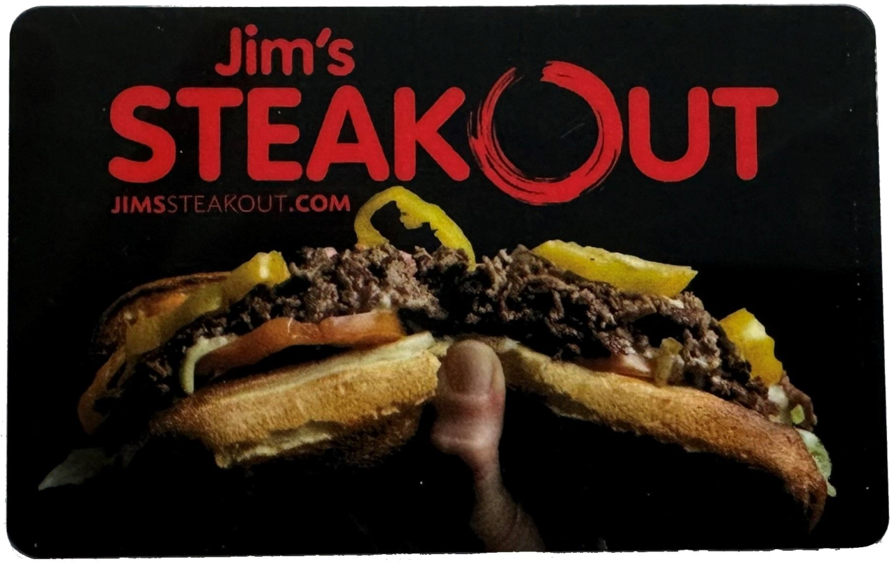 Jim's Steakout Gift Card / Rewards Card (both in one card!)